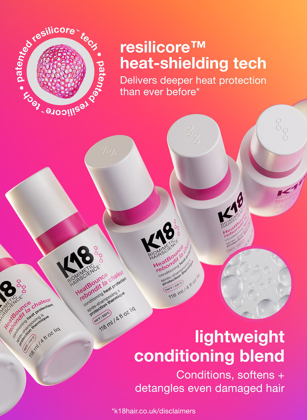 K18 Heat Bounce Conditioning Heat Protectant 118ml